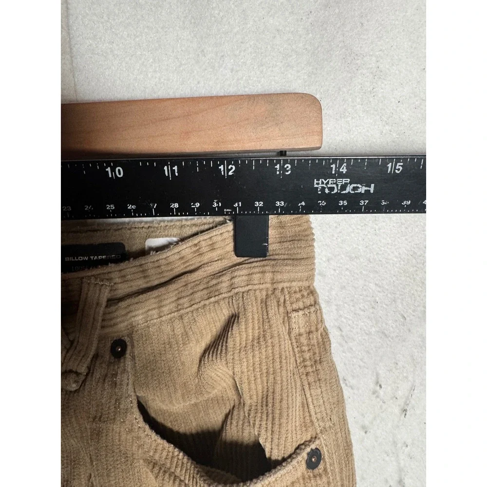 Volcom Billow Tapered Corduroy Pants Mens 27 Tan Khaki Loose Fit Skateboarding